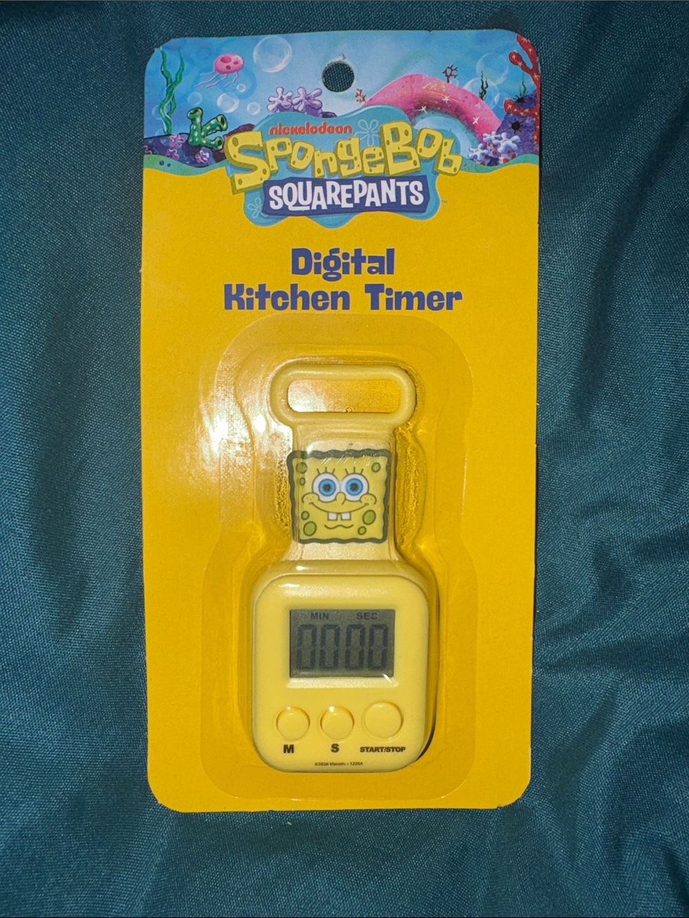 SpongeBob Squarepants Yellow Digital Timer with Character Clip